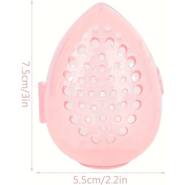 8 Stück Rosa Make-up Beauty Schwamm Etui Halter Make-up Ei Etui Aufbewahrungsetui für Frauen Mädchen 8pcs white