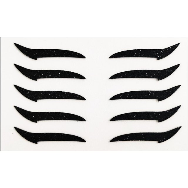 1 Blatt Eyeliner-Aufdruck Tattoo-Sticker schwarz