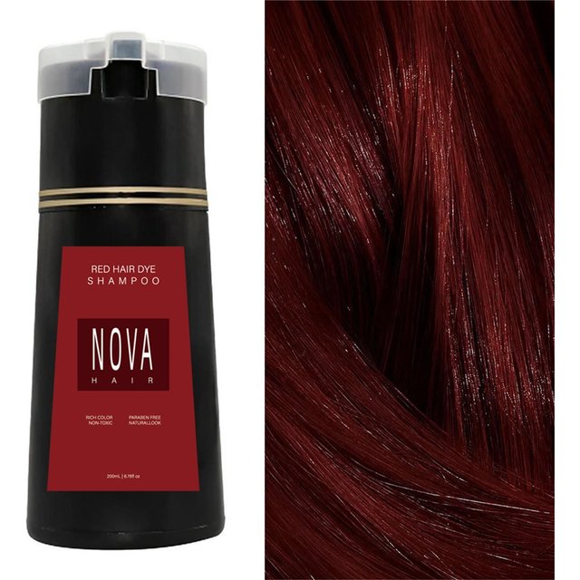 Dyestuff Shampoo Shampoo Sanftes und schnelles Färben Nicht reizendes Färben (schwarz/braun/lila/rot) One Size rot