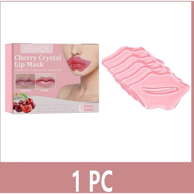 Kirsch Nährende Lippenmaske Lippenfältchen mindern Trockene Lippen reparieren Risse glätten Lippenpflaster Feuchtigkeitsspendende Hautpflege-Maske pink
