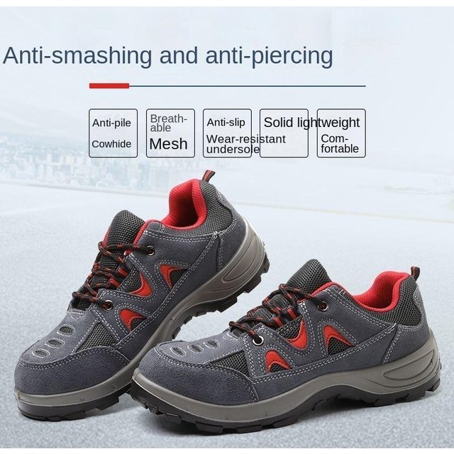 Quetschfest, Durchstichfest, Deodorant und Atmungsaktive Arbeitsschuhe, Verbrühschutzschuhe, Sommer-Arbeitsschutzschuhe 46 gray