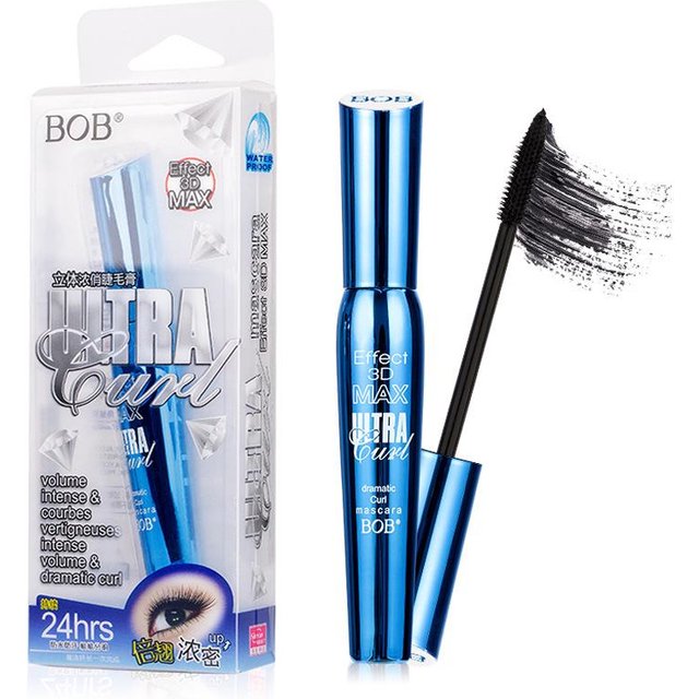 4D Volumen-Mascara für Frauen Schlank Lang anhaltend Wasserdicht Wischfest Feine Kamm-Mascara schwarz