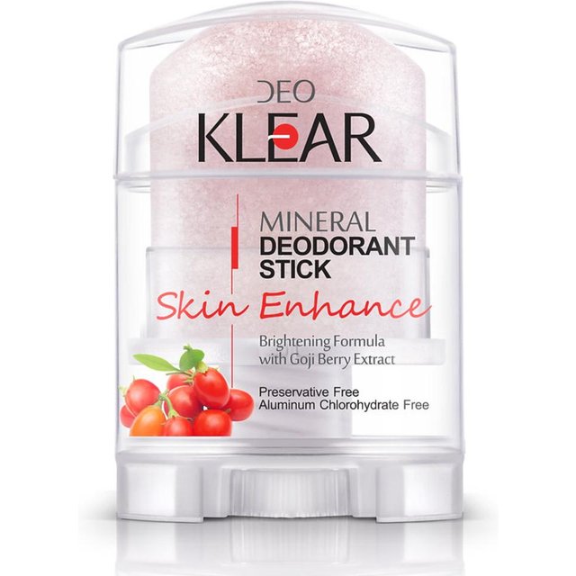 DEOKLEAR Mineral Deodorant Stick 70 g. (Hautverbesserung) - Aufhellende Formel mit Goji-Beeren-Extrakt 70 g. white