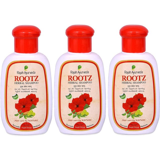Rutz Haarshampoo-Set (3 x 100 ml), Rootz Kräuter-Shampoo-Set Rajah Ayurveda 3 x 100 ml red