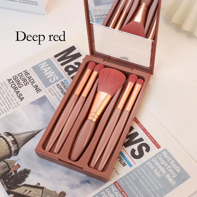 Weiches Flauschiges Make-up Pinselset Lidschatten Foundation Frauen Kosmetik Puder Rouge Verblenden Beauty Make-up Beauty-Tool brown