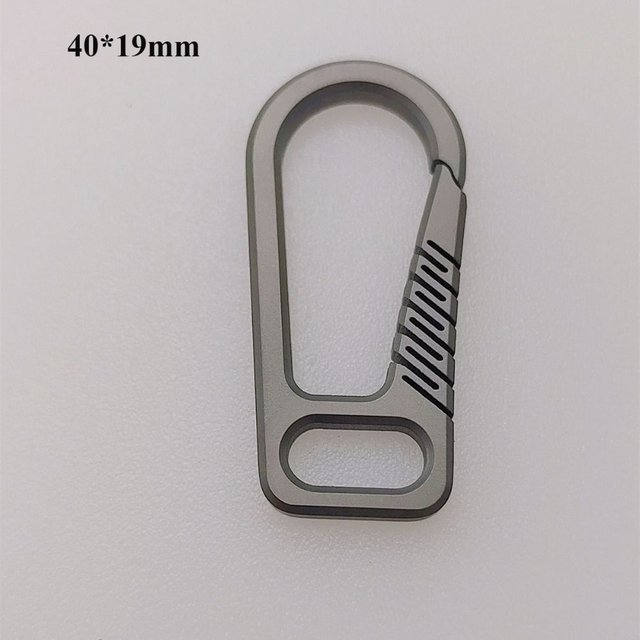 Portachiavi Super Leggeri Portachiavi in Lega di Titanio Portachiavi di Alta Qualità Fibbia Portachiavi Auto Uomo Regalo Creativo Strumento EDC gray