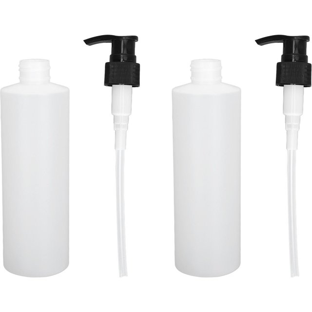 2 stücke 250ml Massage Öl Spender Nachfüllbar Reusable Creme Shampoo Pumpe Spender für Massage Öl white