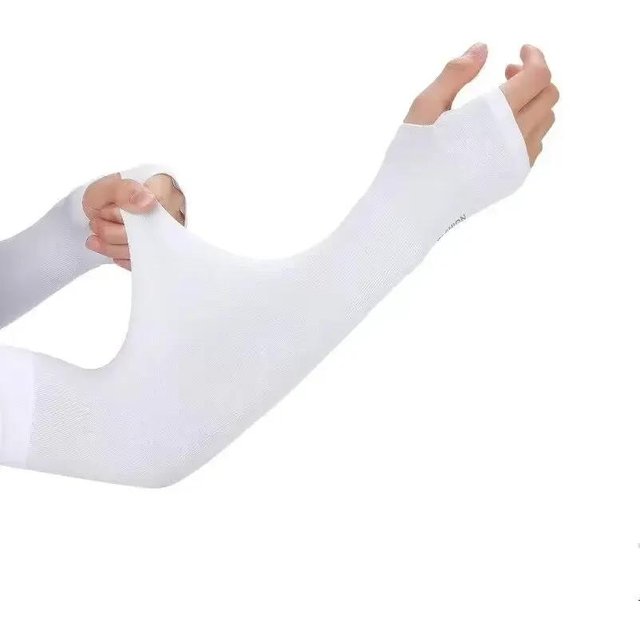 Armschutz, Sonnenschutz, UV-Solar-Armstulpen, Anti-Sonnenbrand-Ärmel, Hautpflege, Sommer, cooler Muff, Fahrradfahren, Sport, Fitnessstudio, Radfahren 2pair-4pcs white