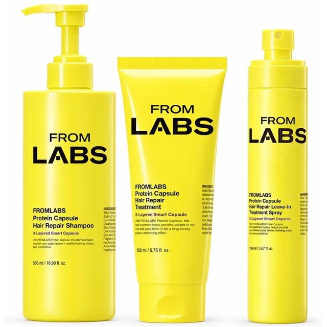 FROMLABS Protein Kapsel Schnelle Reparatur Haarbehandlung 200ml, 3-Minuten Keratin Haarmaske & Tiefenpfleger Hair care 3-piece set