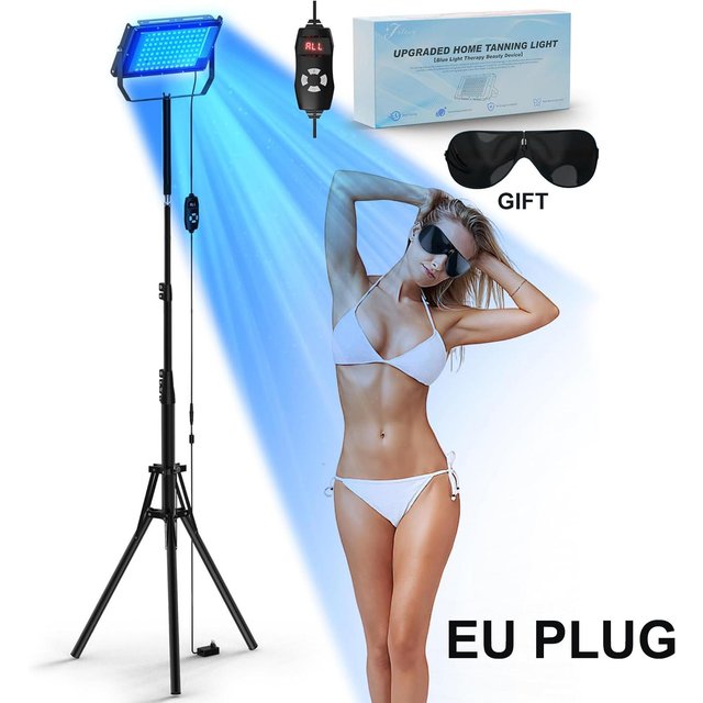 50W Solariumlampe Stativ Solariumlampe für UV-Bräunung Körperwellenlänge 460nm&480nm 48 STÜCKE Blaulichtlampe Solarium Bräunung Hautpflege blue