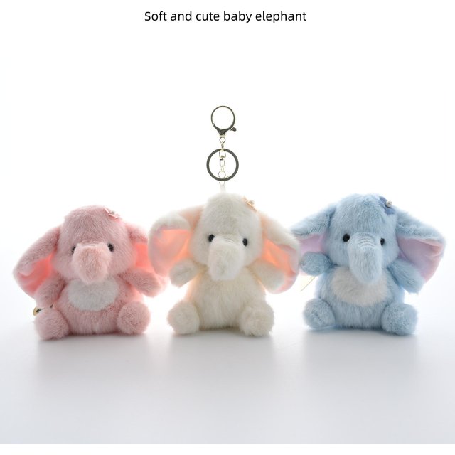 Nouvelle Peluche Éléphant Mignon à Grandes Oreilles Parfumée Jouet Pendentif Porte-clés Dessin Animé Peluche Douce Animal en Peluche Décoration de Sac à Dos Cadeau d'Anniversaire