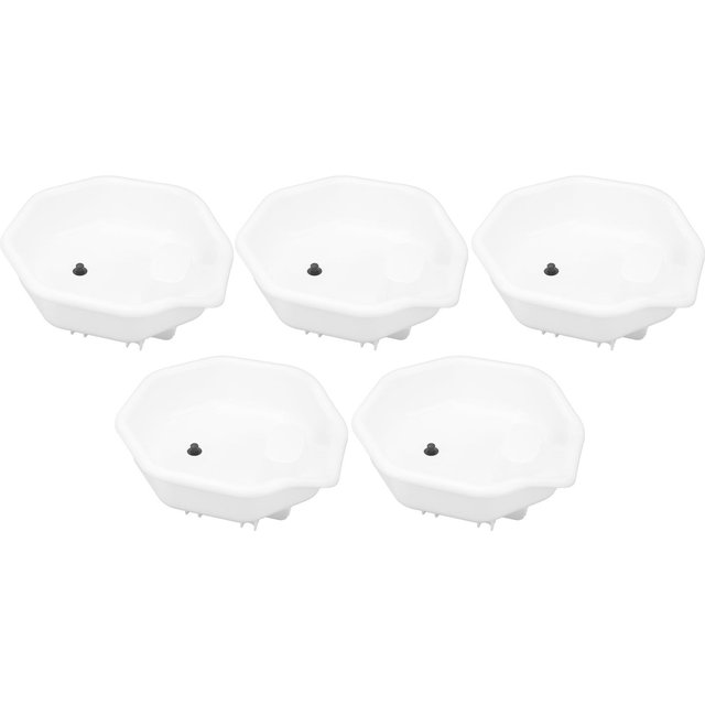 5 Stück Haarwaschbecken Spülbecken Ergonomische Kopfstütze Shampoo-Schüssel für Salon Shampoo-Stuhl white