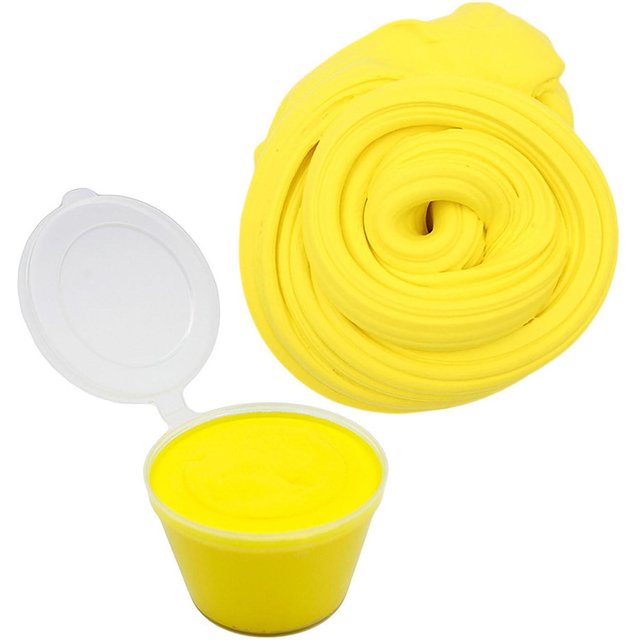 Kit de Slime Solide au Beurre DIY Slime Doux Non Collant Parfumé Pour Filles Garçons Cadeaux de Fête Anniversaire Jouet Anti-Stress Pour Enfant jaune