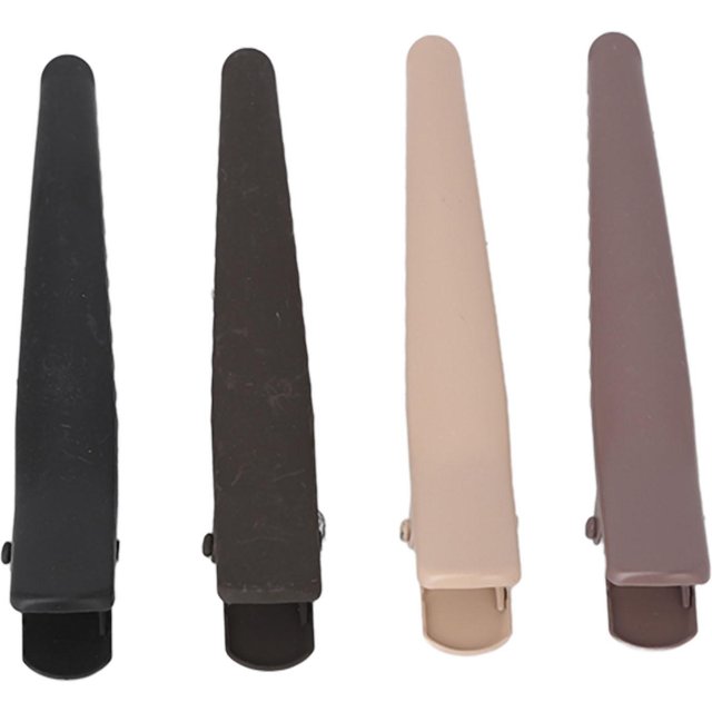 40 Stück Haarspangen Styling Entenschnabelklemmen für Zuhause Make-up-Anwendung und Salon Haarschnitt beige