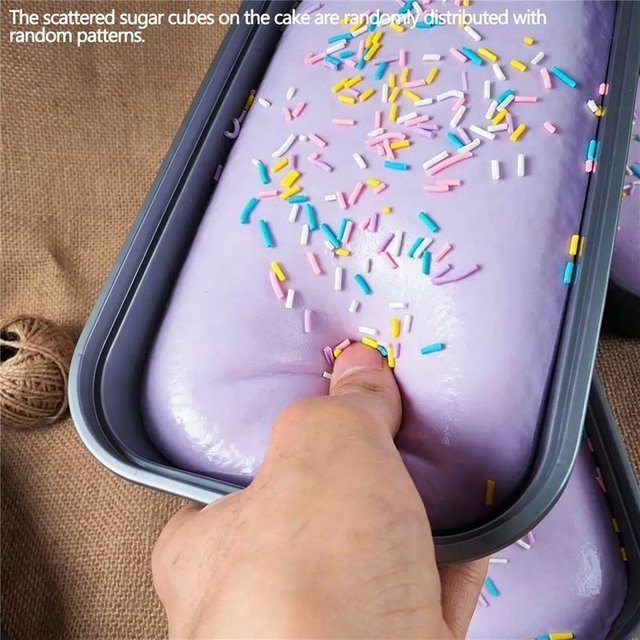 Gâteau en boîte Squishy Parfumé Ultra Doux Montée Lente Simulation Dessert Jouet à Presser Soulagement du Stress Fidget Décor Ornement Relax Cadeau