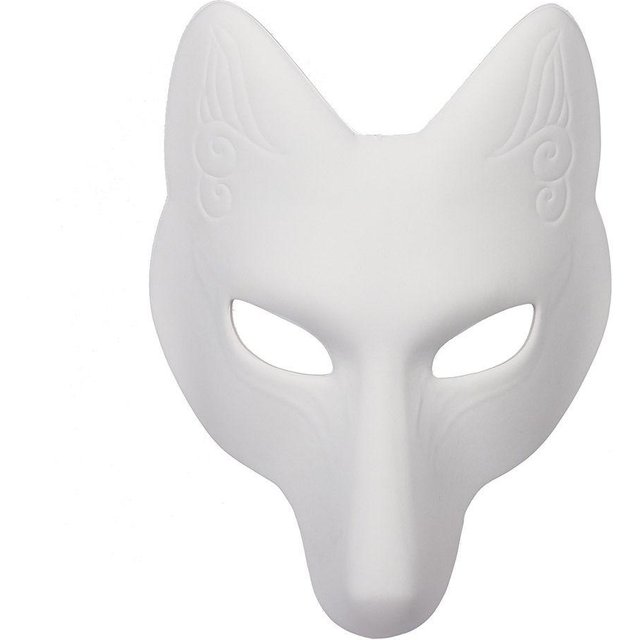Masque de Renard DIY Masque Facial Anime Japonais Accessoire de Fête Classique Masque Fête