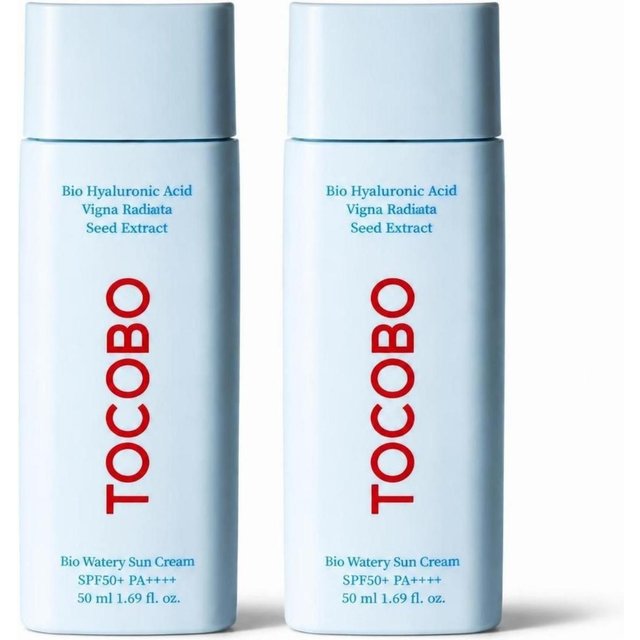 TOCOBO Bio Watery Sun Cream SPF50+ PA++++ 50ml Feuchtigkeitsspendende Sonnencreme 2 pcs white