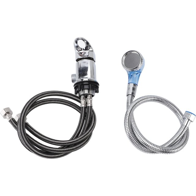 Robinet de bac à shampooing 60 cm Pulvérisateur Mélangeur Anti-fuite Chrome Alliage de zinc Robinet de bac à shampooing gray