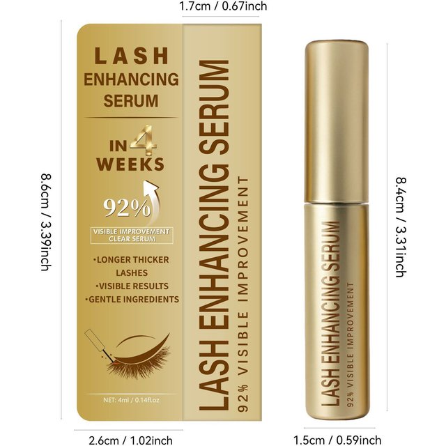 Schnelles Wimpernwachstumsserum 7 Tage Natürlicher Wimpernverstärker Längere Vollere Dickere Geschwungene Wimpernbehandlung Augenpflegeprodukte Make-up brown