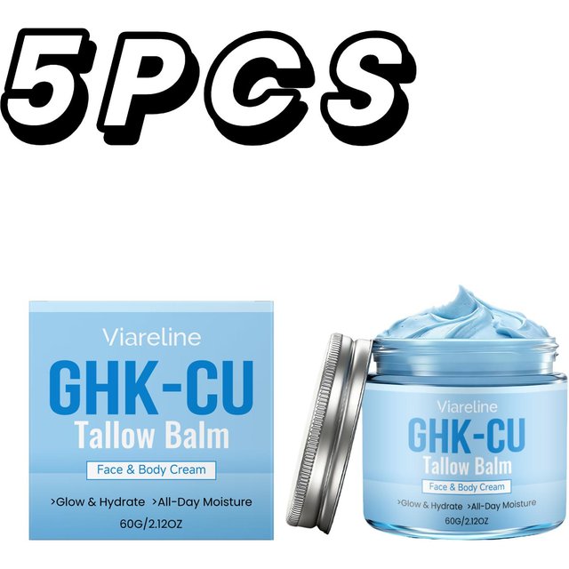 GHK-Cu Kupferpeptid Talgbalsam Gesichtscreme Feuchtigkeitsspendende Halsfeuchtigkeitscreme Körperhautpflege Natürliches Vitamin E Honig Pflegende Lotion gray