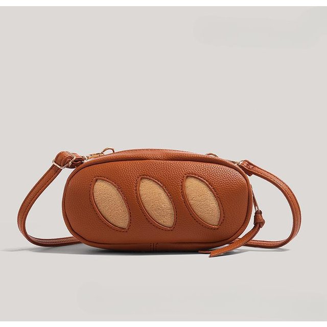 Niedliche personalisierte Brottasche Nischenaufbewahrung Make-up-Tasche Modisch Kreativ Modisch Ein-Schulter Umhängetasche für Frauen brown