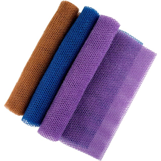 Nylon Badetuch Badestreifen Badetuch Rückenwäscher Körperpeeling Baden Dusche Weiche Hautpflege bunt