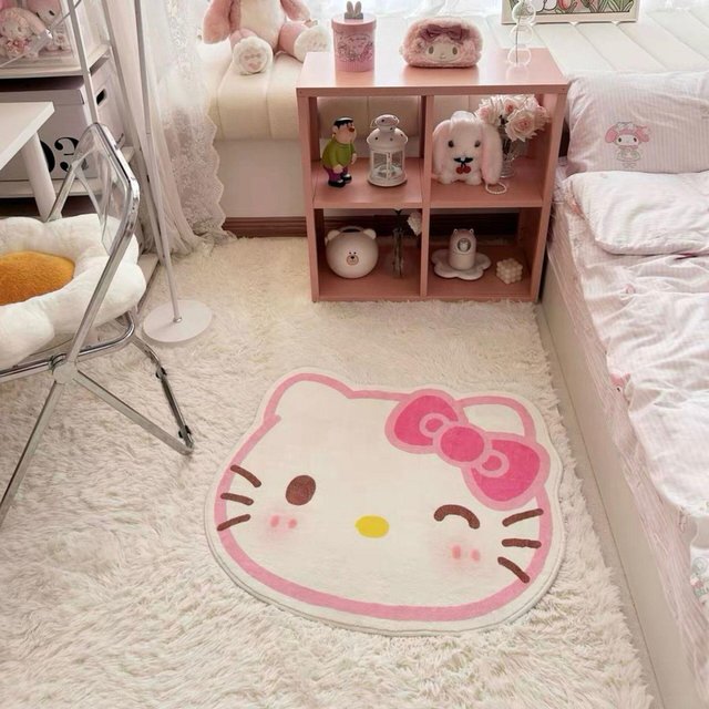 Cartoon Niedliches Schlafzimmer Nachttischdecke Kommode Make-up Badezimmer Badezimmer Saugfähige Rutschfeste Fußmatte 40*60CM brown