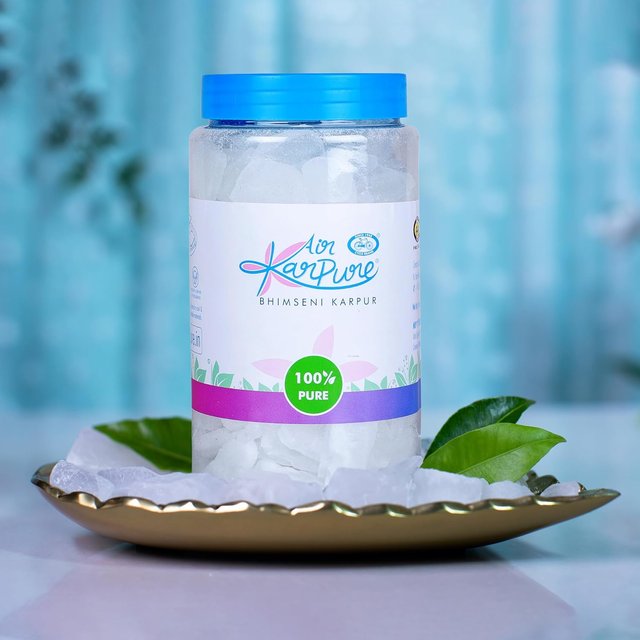 Cycle Pure Camfora Bhimseni Originale Confezione da 500g da 1 per Rituali di Puja e Esperienza di Profumo Duratura white