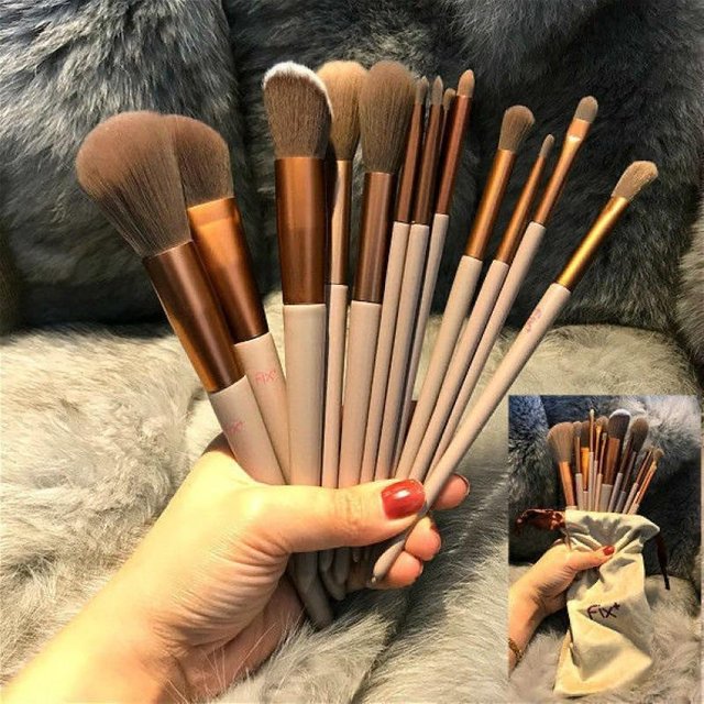 13-teiliges SoftMakeup-Pinsel-Set für Kosmetik, Foundation, Rouge, Puder, Lidschatten, Kabuki-Mischung, Make-up-Pinsel, Beauty-Tool rosa
