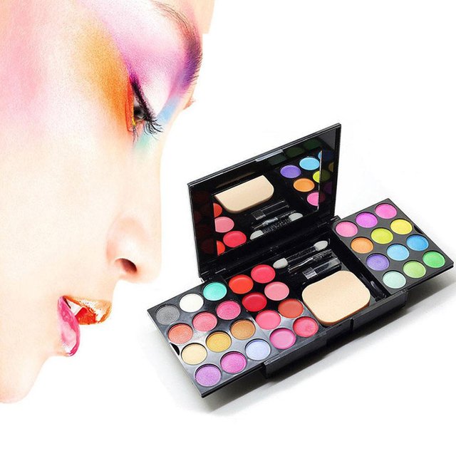 Kit Palette Fard à Paupières Maquillage Forme Piano Maquillage Professionnel Fard à Paupières Correcteur Blush Poudre Contouring Kit Sourcils black