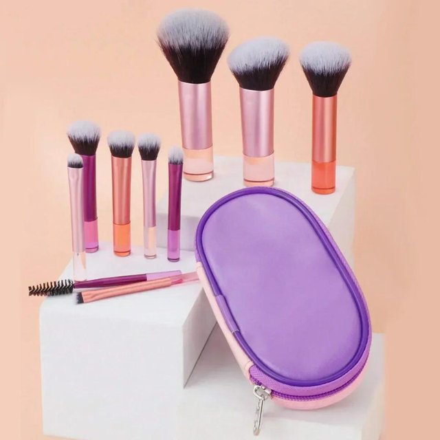 10 Pièces/Sac Mini Set de Pinceaux de Maquillage Poudre Ombre à Paupières Fond de Teint Blush Blender Cache-Cernes Outils de Beauté Pinceau Professionnel multicolore