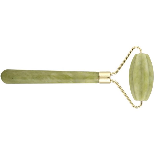 Rouleau de Jade Masseur Facial Raffermissement de la Peau Lifting Anti-Rides Instrument de Massage Facial beige
