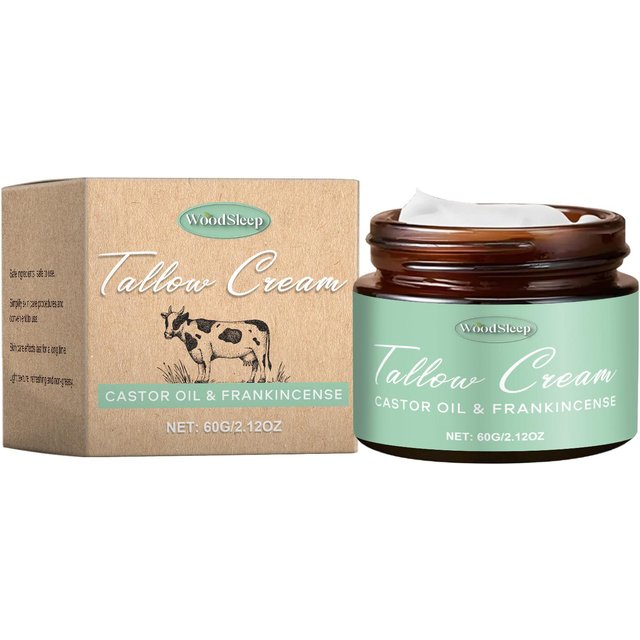 Rinderfett Gesichtscreme Anti-Aging Feine Linien Tief Feuchtigkeitsspendend Beruhigend Reparatur Geschädigte Tageshaut Pflegend Gesicht Körper Lotion 60g 60g beige
