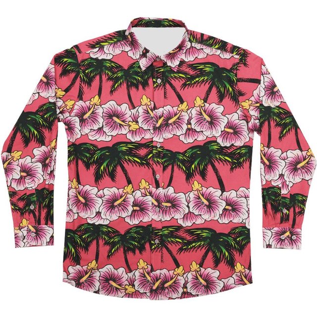 MOUTHWASHING Chemise à Boutons Aloha de Daisuke Manches Longues Graphique Impression 3D Chemises Unisexe Streetwear Hommes Femmes Chemise Vêtements XXL black