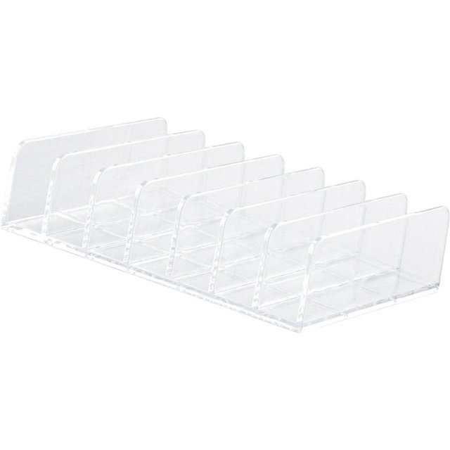Transparenter Kunststoff Make-up Paletten Organizer Unterteilte Fächer Kosmetikständer Rack Halter Für Lidschatten Large white