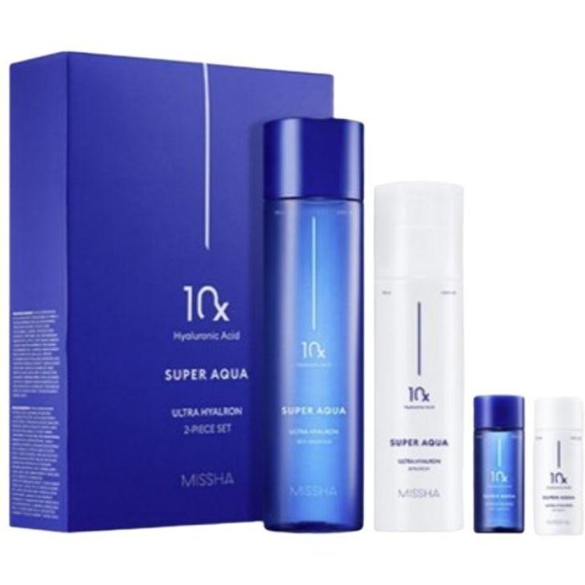 MISSHA Super Aqua Ultra Hyalron Set de Soins Visage en 2 Étapes | 1 Set blue