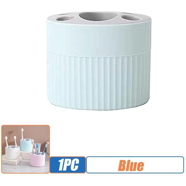 1 Stück Zahnbürsten-/Zahnpastahalter, Rasier-/Make-up-Pinselhalter, elektrischer Zahnbürstenhalter, Organizer, Stand, Badezimmer-Zubehör-Box hellgrüne