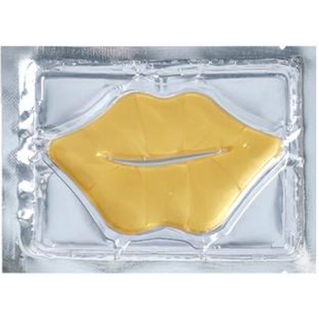 20 Stück Kollagen Lippenmaske Feuchtigkeitsspendend Anti-Falten Nährende Schönheitslippenpflege Labialer Feuchtigkeitsspender Lippenpflaster Gelpads Hautpflege gold 50pcs gold