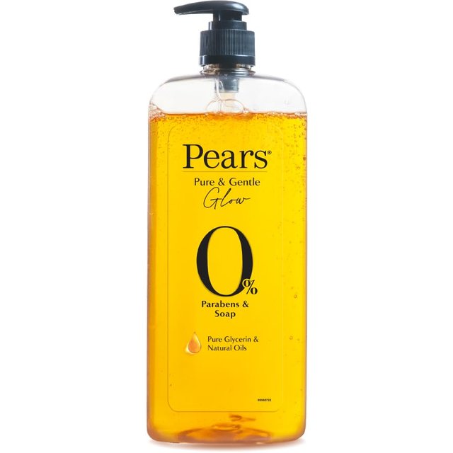 Pears Glycérine Pure à 98% Gel Douche Pur et Doux sans Paraben ni Savon pour l'Hydratation et l'Éclat, 750 ml yellow