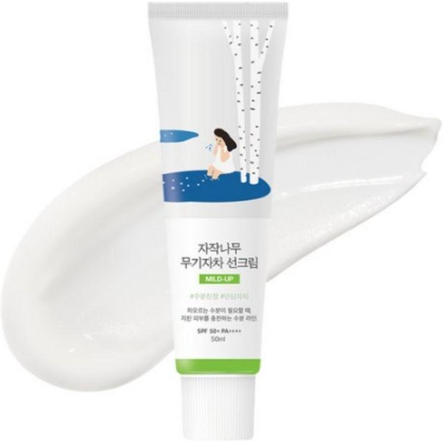 ROUND LAB Birke Saft Feuchtigkeitsspendende Mineralische Sonnencreme LSF50+ PA++++ 50ml white
