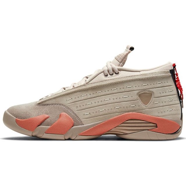 CLOT x Air Jordan 14 Retro Low Terracotta Baskets unisexes Tan Sepia-Stone Terra-Blush DC9857-200 36 gray