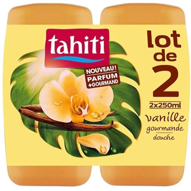 Gel douche gourmet vanille 2x250ml - TAHITI Lot de 6 pièces *250ml + 250ml 500 ml