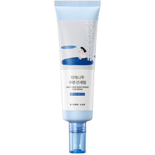 ROUND LAB Birke Saft Feuchtigkeitsspendendes Sonnen-Serum LSF50+ PA++++ Hydrierende Sonnencreme 50ml 50ml*1ea white