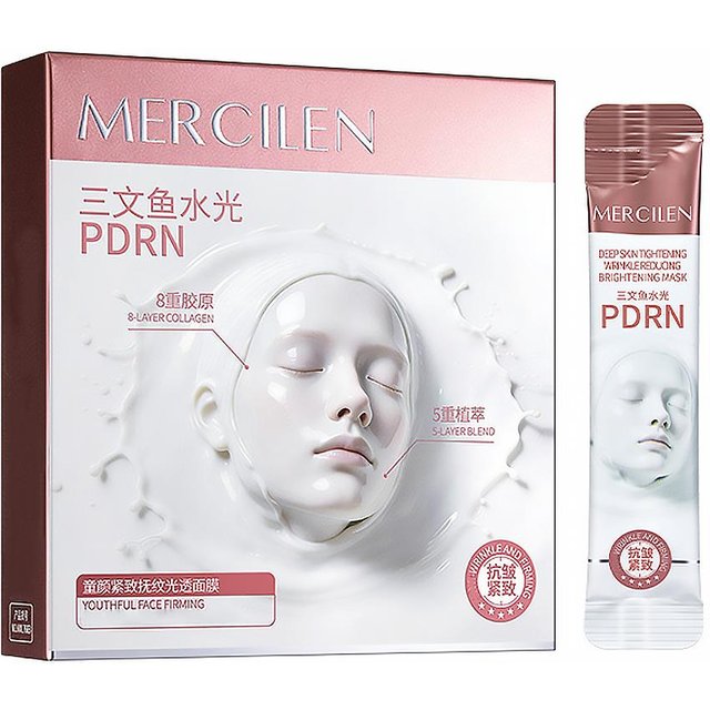 1/2 Box Mercilen Water Light PDRN Straffende Schlafmaske Feuchtigkeitsspendende Nährende Anti-Aging Gesichtsmaske Tägliche Hautpflege white