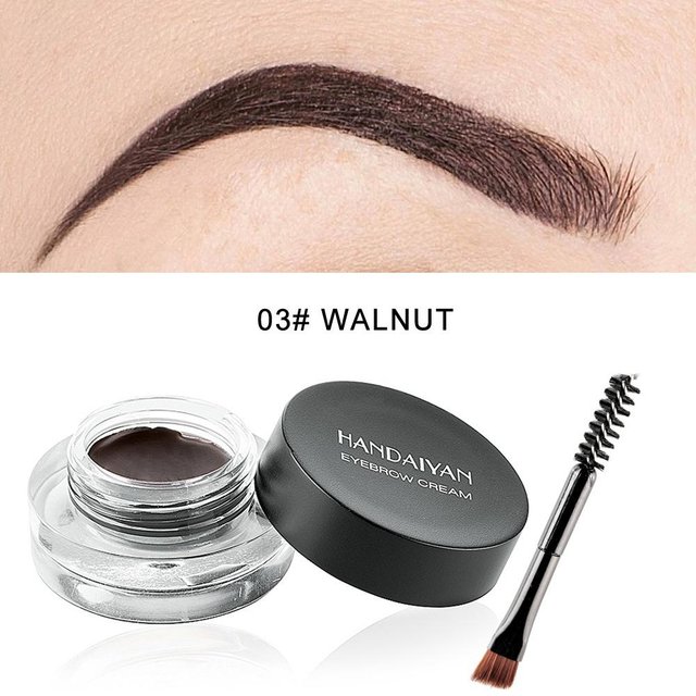 HANDAIYAN 12 Farben wasserdichte Augenbrauencreme, professionelles Eyeliner-Augenbrauen-Gel, hohe Augenbrauentönung, schwarze Augenbrauen-Make-up-Tools 03