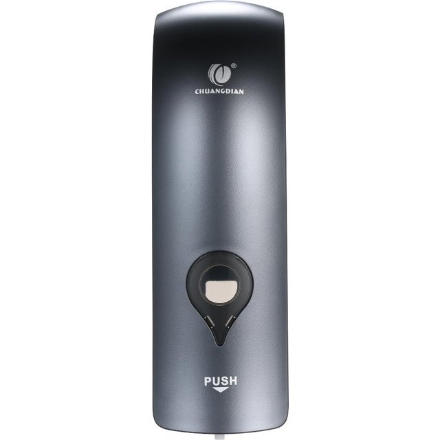 CHUANGDIAN 300 ml wandmontierter manueller Seifenspender mit einem Kopf, Duschgel, flüssiges Shampoo, Desinfektionsmittel grau