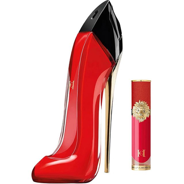 Ensemble Carolina Herrera: Very Good Girl, Eau de parfum, Pour Femmes, 80 ml + The Lip Liquid, Rouge à Lèvres Liquide, 210, 5 ml