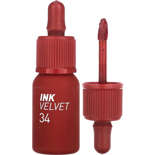 Peripera, Ink Velvet Lip Tint, 34 Red Sohwaghaeng, 4 g (0,14 Unzen) brown
