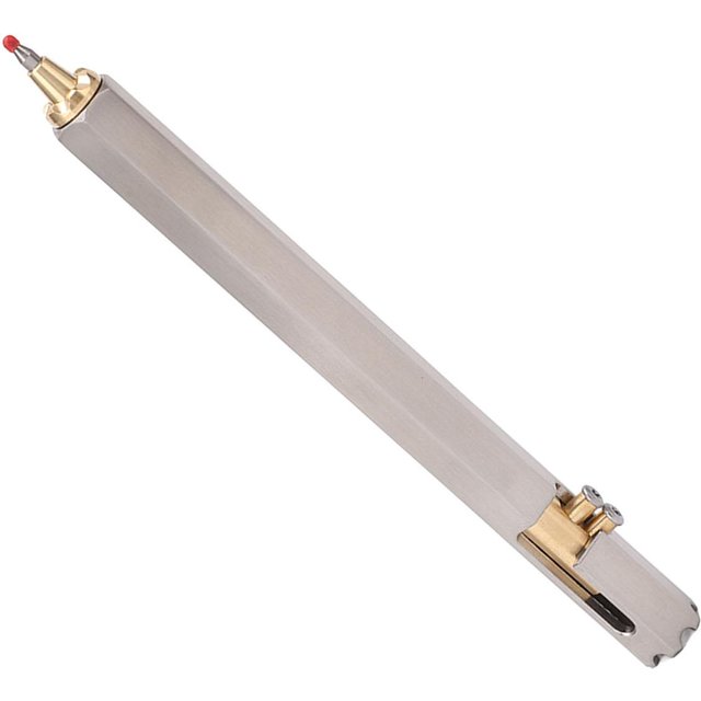 Edelstahl Sechskant Kugelschreiber EDC Bolzenmechanik Stift für Geschäft Unterschrift Alltag gray
