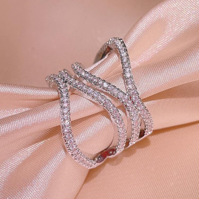 Piccolo Profumo Linee Super Belle Multi Strato Seiko Pieno di Diamanti Anello Nuziale Incenso Casa Moda Classica No. 10 gray
